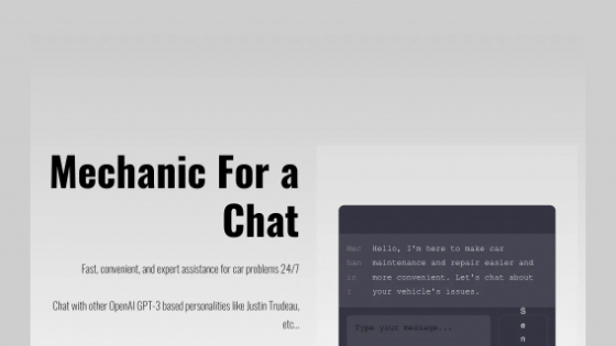 Mechanic For A Chat : Features, Pricing Options and Useful Links