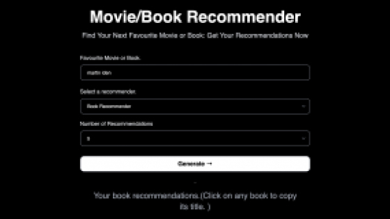 Movie & Book Recommender - Funktionen, ähnliche KI-Tools, Preisgestaltung