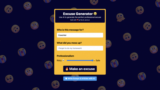 Excuses AI: Advantages, Features, Pricing