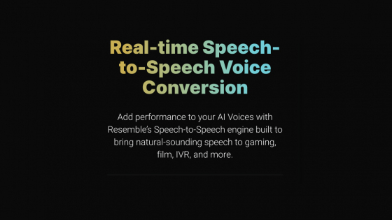 Speech-to-Speech - AI-Powered Speech-to-Speech Voice Conversion: High ...